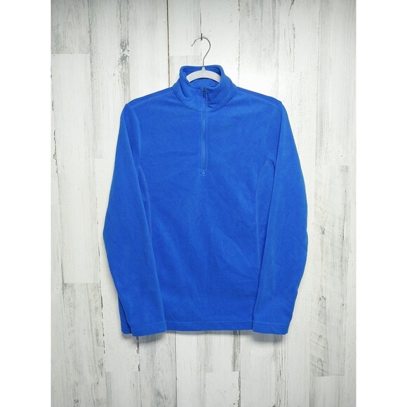 Lands' End Quarter Zip Fleece Pullover Top Women Size Small 6-8 Blue - Picture 1 of 7